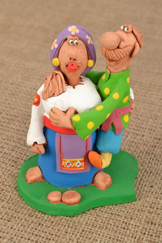 clay couple doll