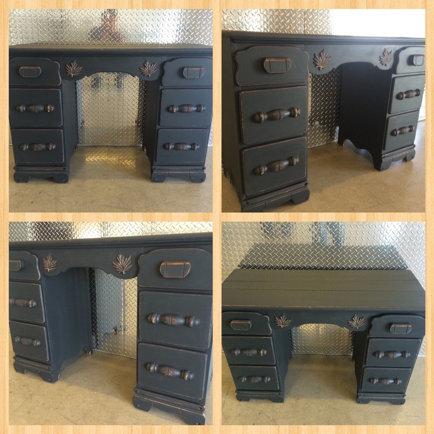 Antique black desk Haute Juice