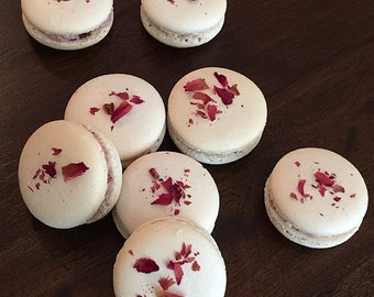 Dark Cherry & Rose Macaron (8 pieces)