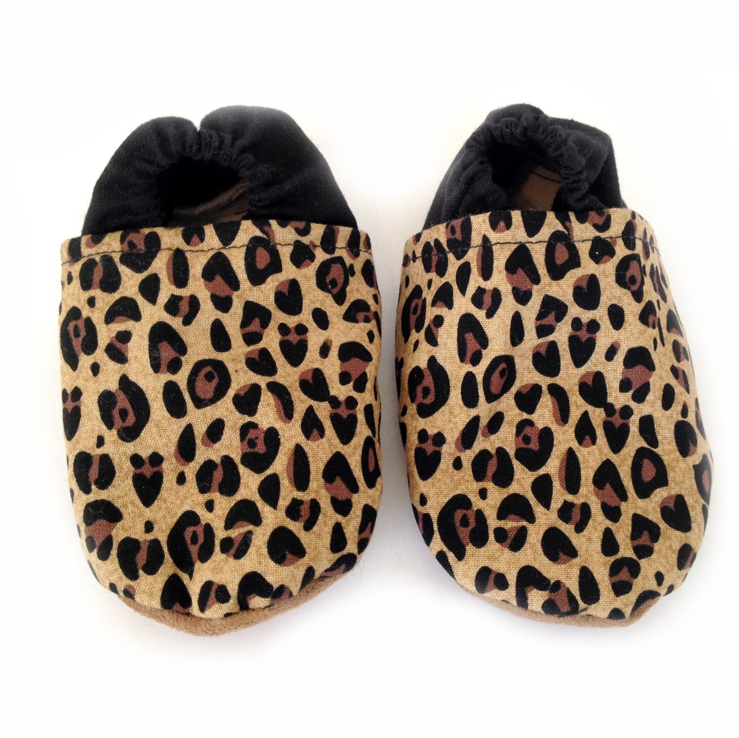 Leopard print and black baby shoes leopard print baby