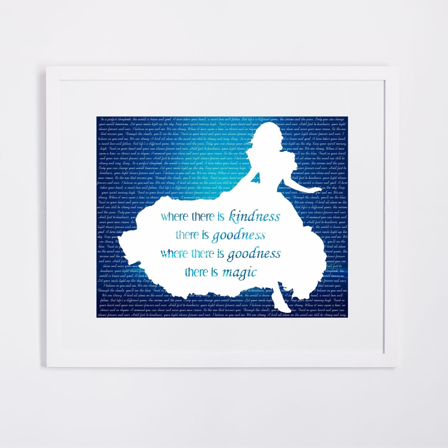 Disney Princess Silhouette Art Cinderella Quote by ColtelloDesign