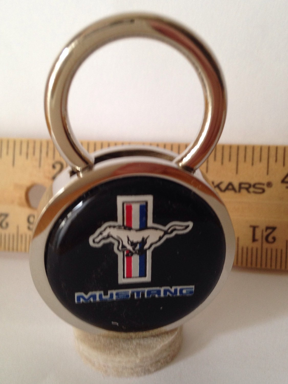 Ford Mustang Keychain Solid Brass Personalized Free Chrome