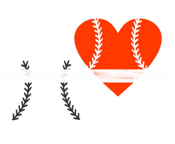 Baseball Heart SVG File Instant Download by SVGFiles on Etsy