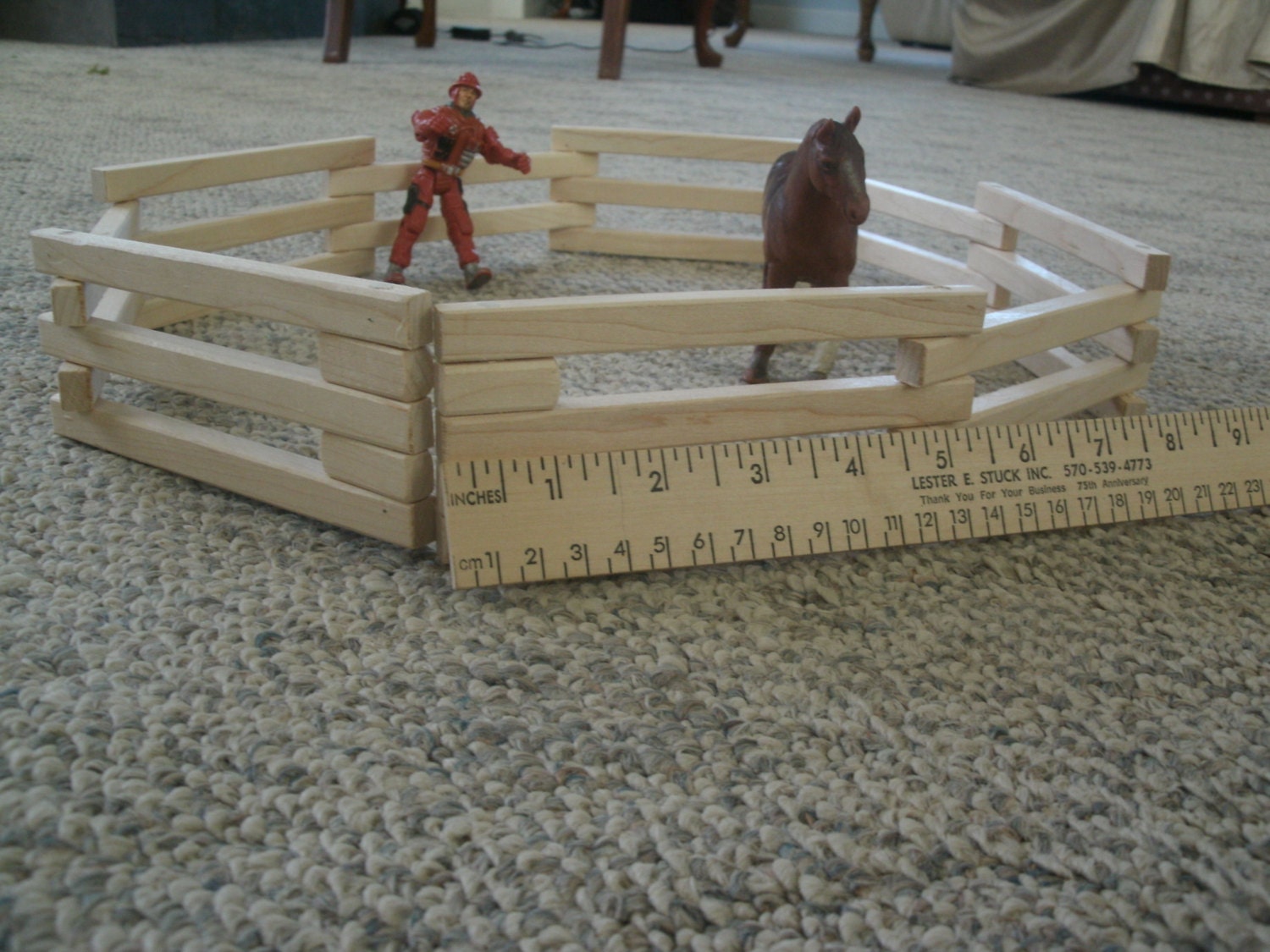 Small Play Toy Barn Yard reclaimed Maple Wood Fence Ideal for