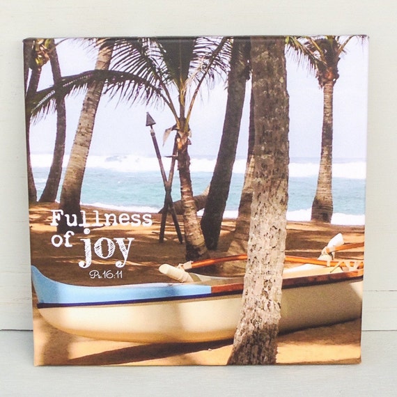 Items similar to Hawaiian Outrigger Canoe Canvas Art- 12x12 (other ...