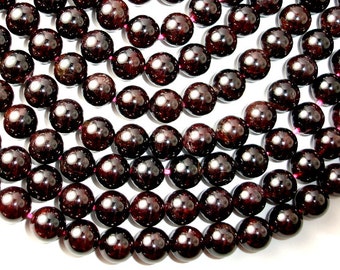 Red Garnet Beads, 8mm(8.5mm), 15.5 Inch, Full strand, Approx 48 beads, Hole 1mm (370054011)