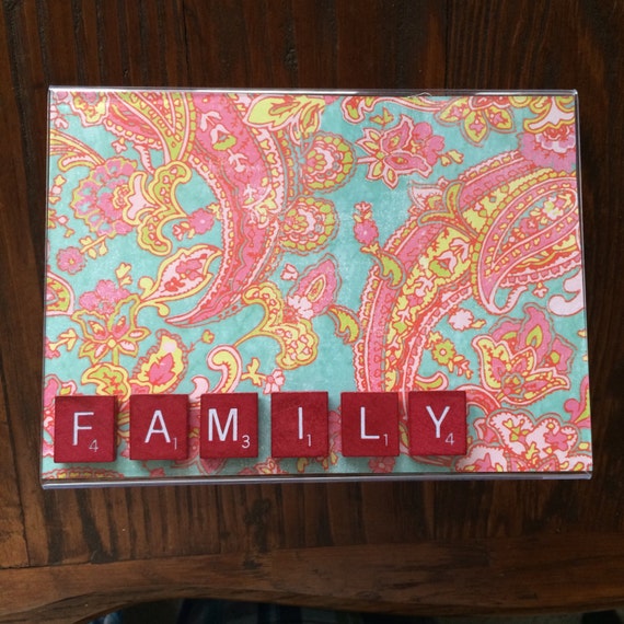 5x7 Acrylic picture frame FAMILY by SarahandGeoffrey2015 on Etsy