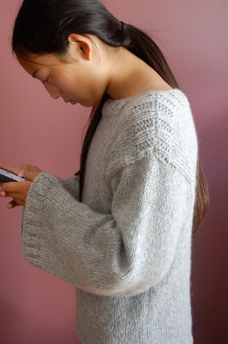 Easy to knit sweater pattern simple to knit sweater by OlioKnits