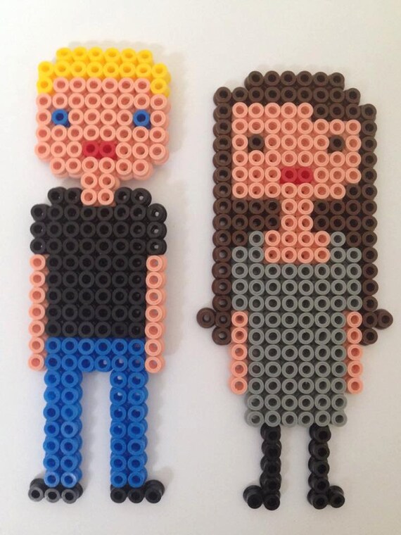 Customizable couple/best friends Hama beads by Igotthebeadsyouneed