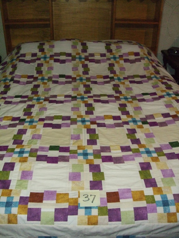 purple wedding ring quilt top