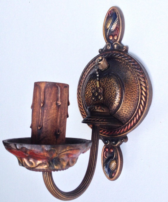 Moe Bridges Wall Sconce Cast Iron Restored c 1927