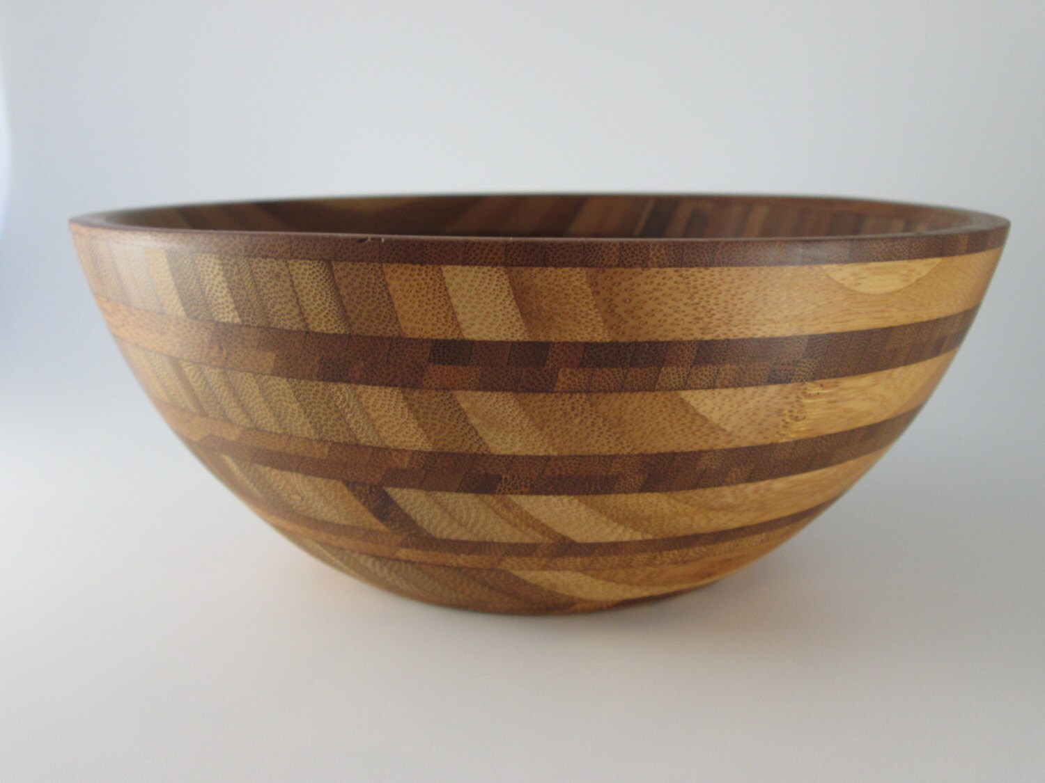 Segmented bamboo bowl made from over 500 pieces by InkedWoodworker