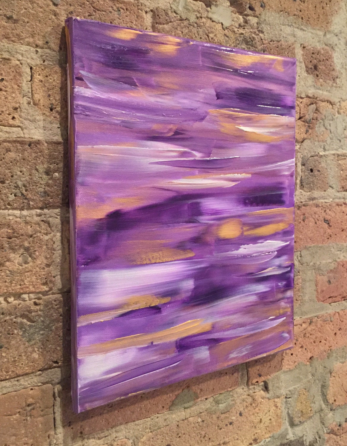 Purple and Gold Abstract Painting 1 by on Etsy