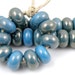 236 Pastel Dark Turquoise Blue Spacers - Handmade Artisan Lampwork Glass Beads 5mmx9mm - SRA (Set of 10 Spacer Beads)