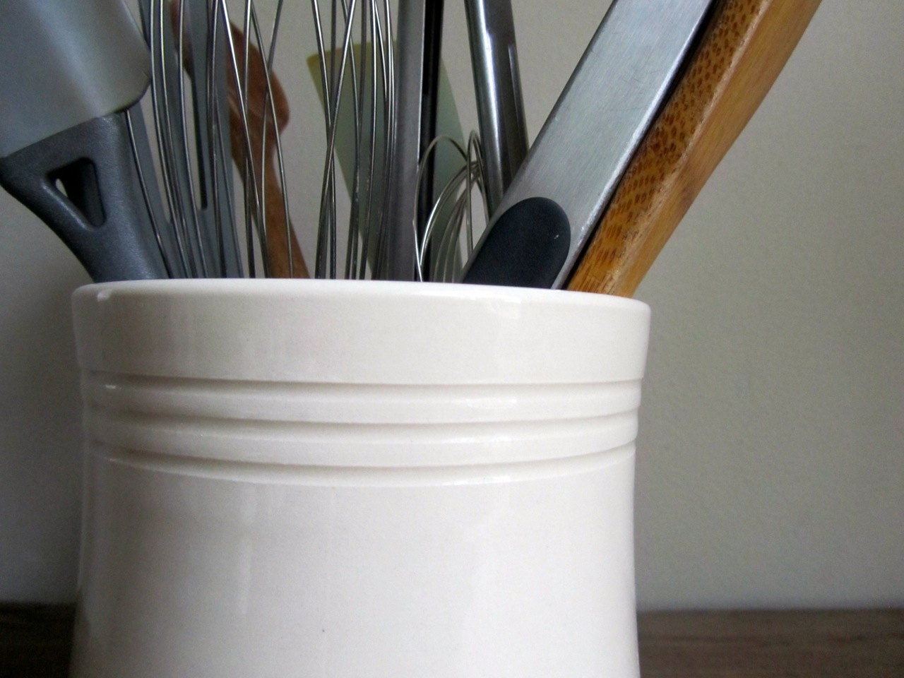 Oval Shaped Utensil Holder by DowningPottery on Etsy