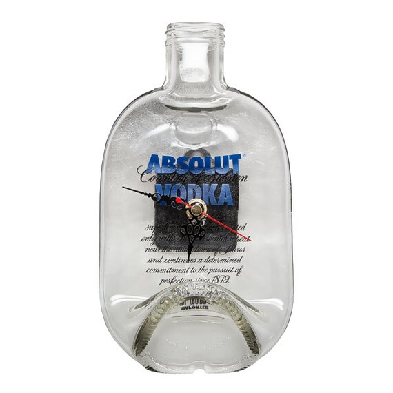 Items similar to Absolut Vodka Bottle Clock on Etsy