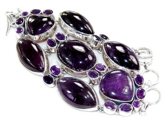 Sale: Deep-Purple Amethyst Sterling Silver Bracelet