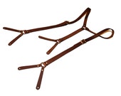 Medium Brown Leather Suspenders