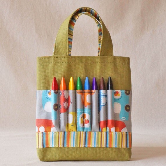 Download Coloring Tote Crayon Bag Canvas Tote READY by bellsandwhistlesshop