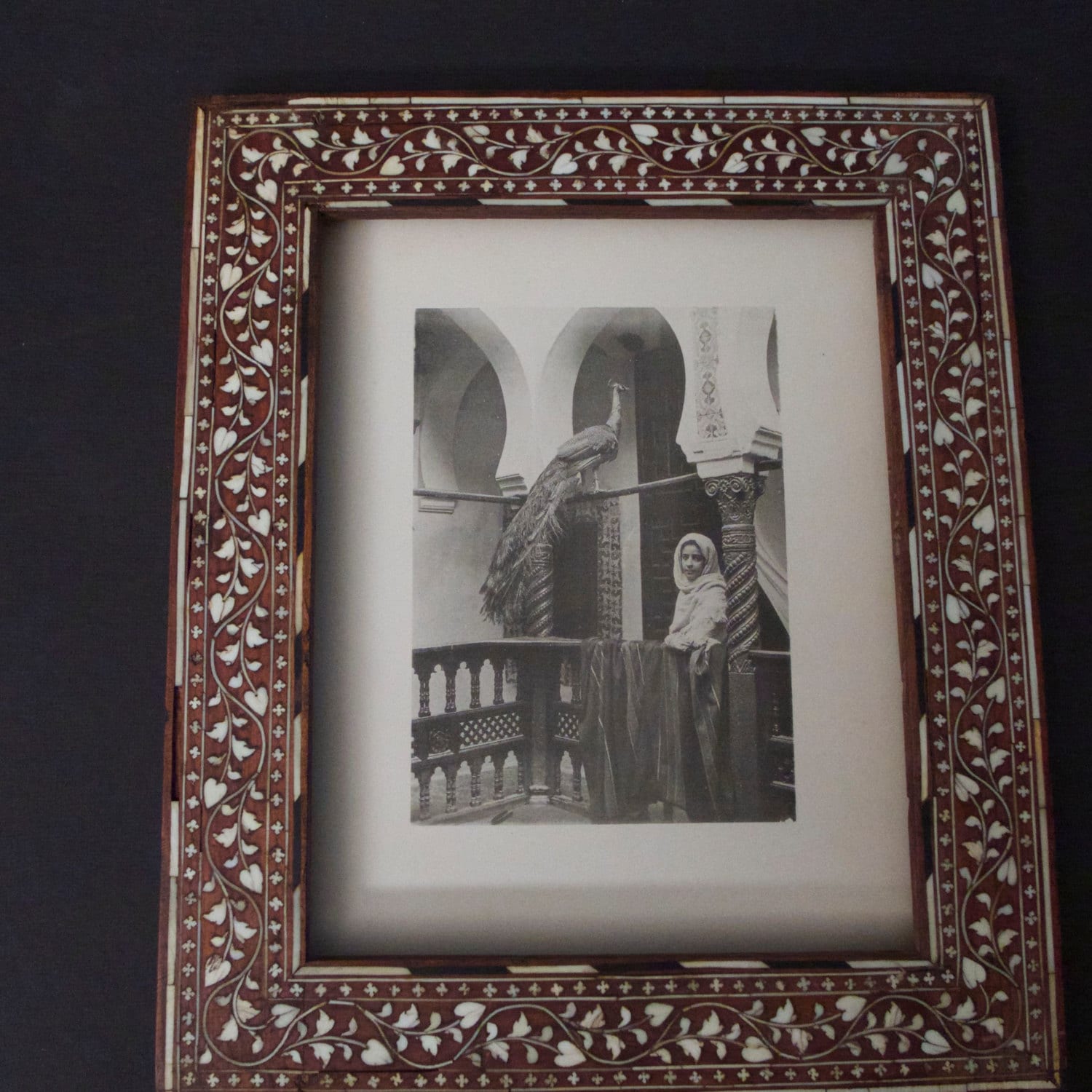 Antique Indian Inlaid Handmade Frame by SamothracesHead on Etsy