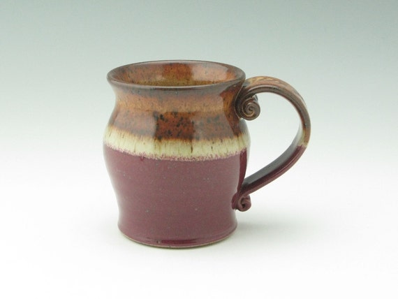 Pot Belly Handmade Ceramic Coffee Mug 16 Oz By Twistedriverclay