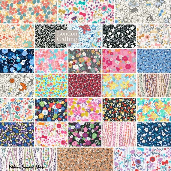 Robert Kaufman LONDON CALLING Precut 5 Charm by materialgirlchic