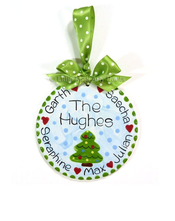  Personalized  Ceramic  Family Christmas  Tree Ornament