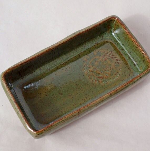 Pottery Serving Dish Handmade stoneware tray Small by jjpottery