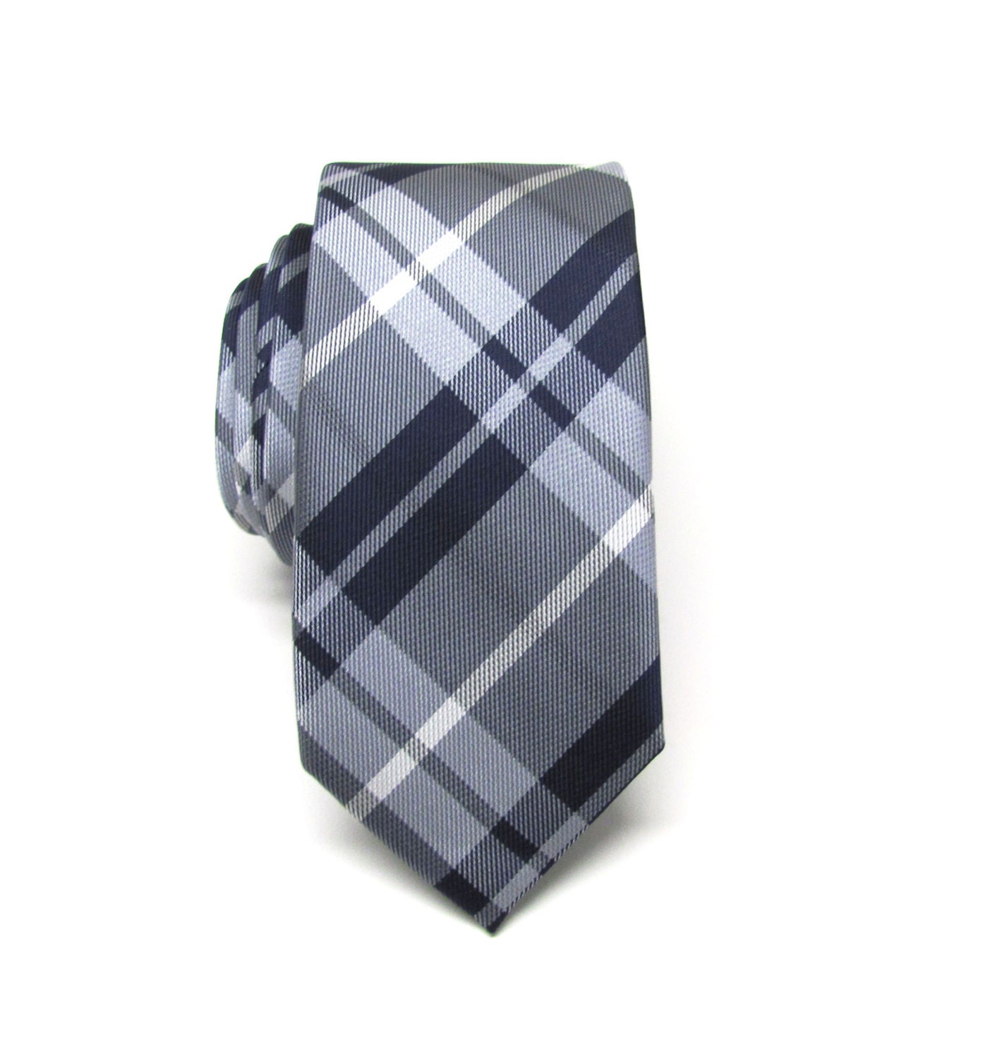 mens blue plaid tie