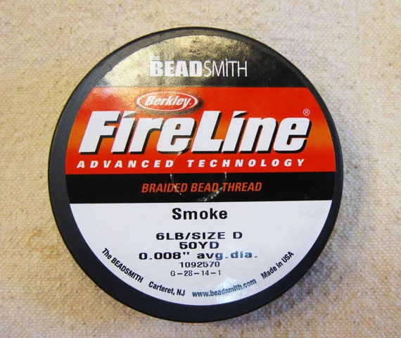 Download 6 lb Smoke Fireline Braided Beading Thread Size D .008" Avg Diameter 50 yards from ...