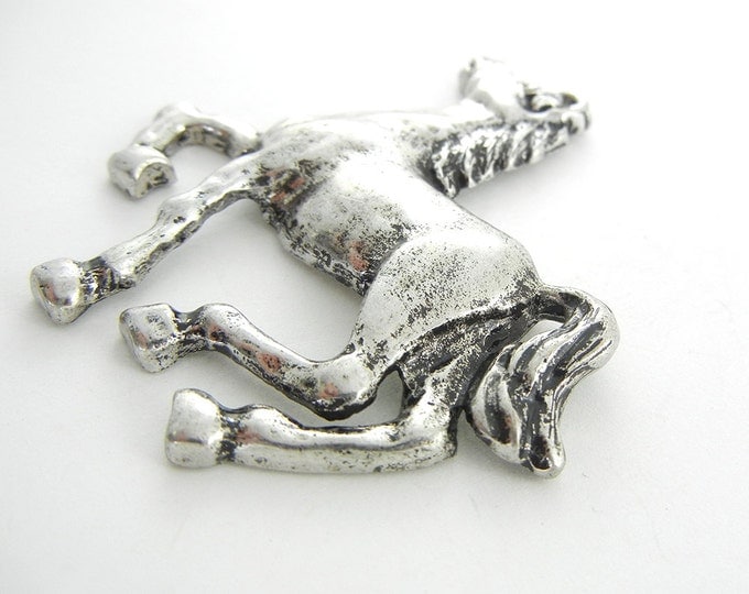 Antique Silver-tone Horse Pendant