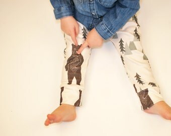 baby boy clothes // Organic baby leggings in camping bears // baby leggings // baby pants // toddler leggings // toddler pants // baby gift