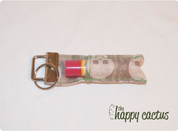 Gray Skull Lipgloss Keychain
