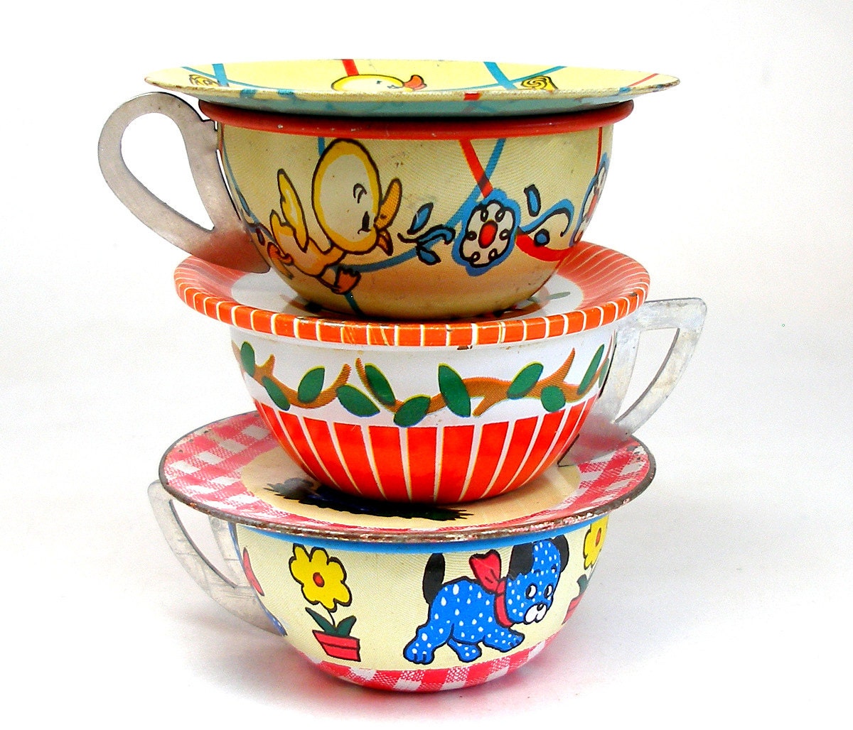 wooden toy cups and saucers