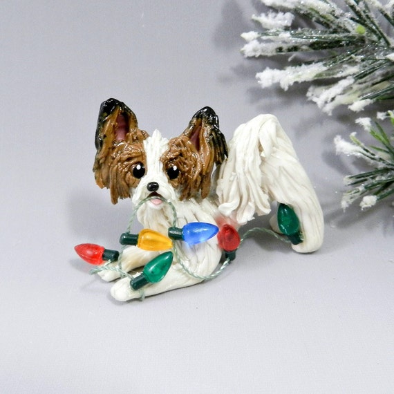 papillon sable christmas ornament figurine by themagicsleigh papillon sable christmas ornament figurine by themagicsleigh