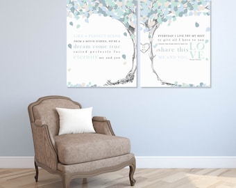 Wedding Song Lyric Art, Kenny Chesney Me and You, First Dance Lyrics, Wedding Keepsake // Choose Art Print or Canvas // W-L15-2PS HH4