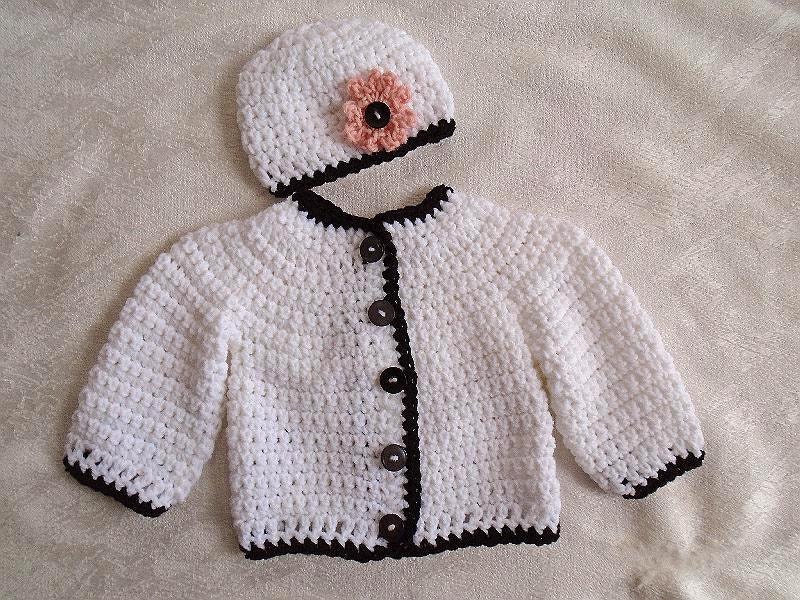 pattern crochet jacket newborn kids Hectanooga Crochet PATTERN for & by Cardigan SWEATER CROCHET