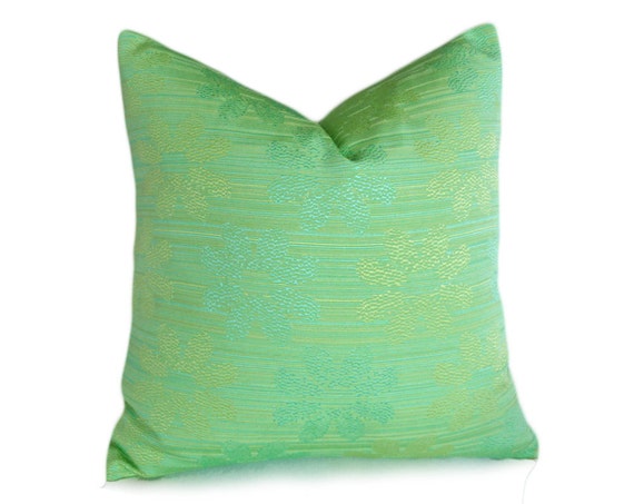 Green Accent Pillows Solid Green Decorative by PillowThrowDecor
