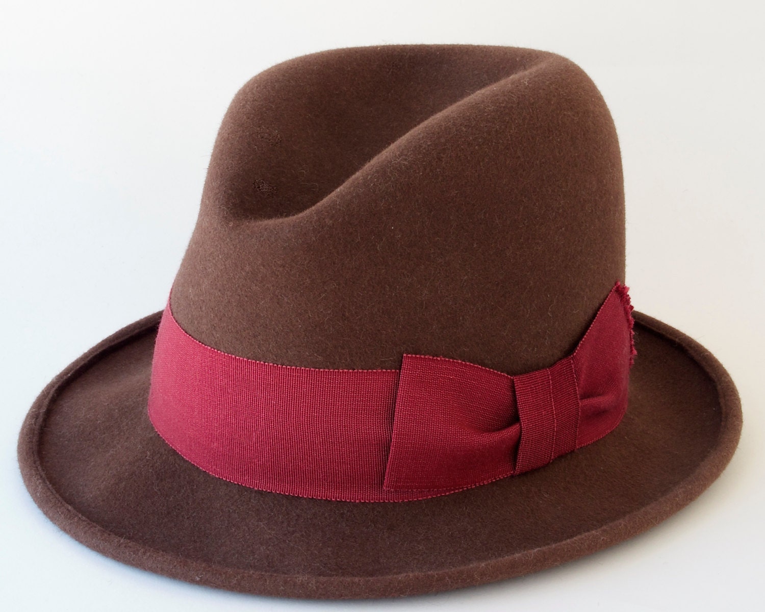 Mens Felt Fedora Hat Men's Felt Hat Great Gatsby by KatarinaHats