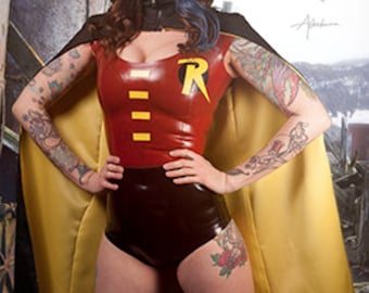 Latex Robin Young Justice Cosplay DC