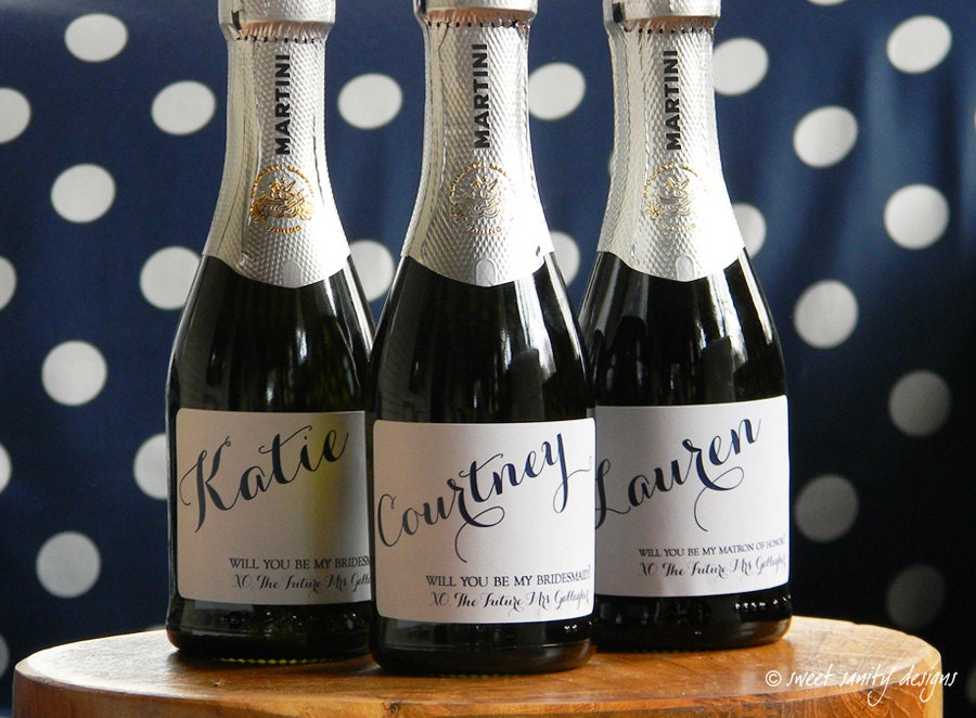 custom wine chagne or mini chagne bottle by sweetsanity custom wine chagne or mini chagne bottle by sweetsanity