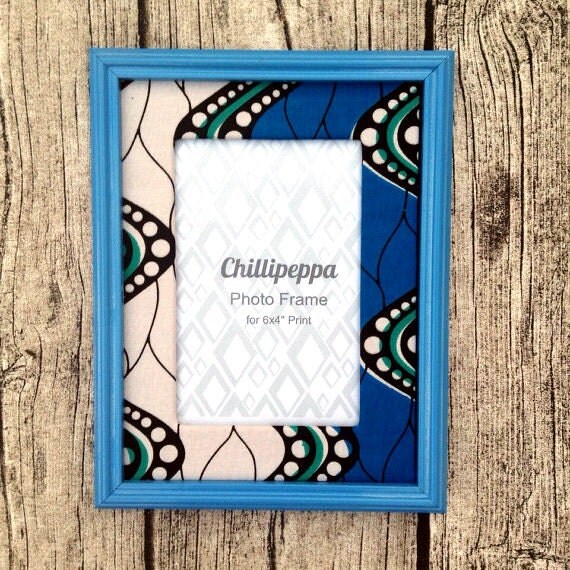 African print wedding photo frame. Wedding photo by ChilliPeppa