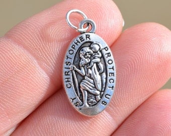 1 Silver St. Christopher Charm SC3123
