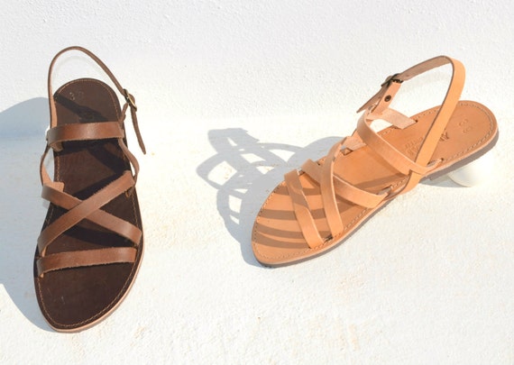 Handmade Roman Grecian leather sandals-NEW STYLE