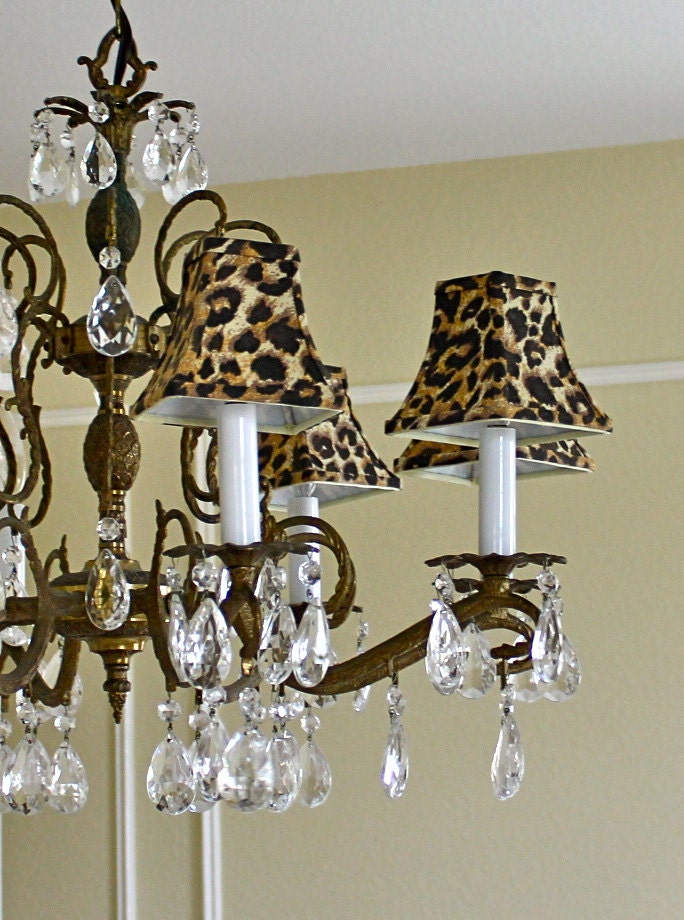 RESERVED for missislandgirl81 Leopard Chandelier Set of 5