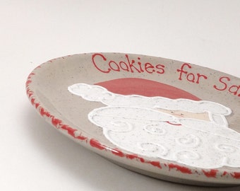Santa Cookies for Santa Plate - Personalized Christmas Plate - Santa Treats Plate - Keepsake Cookie Plate - Santa Snack - Heirloom Plate