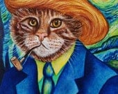 Custom Cat Portraits Cats in Clothes Oil Paintings Original Cat Art Vinnie van Cat by k Madison Moore Custom Cat Portraits Cats in Clothes Oil Paintings Original Cat Art Vinnie van Cat by k Madison Moore