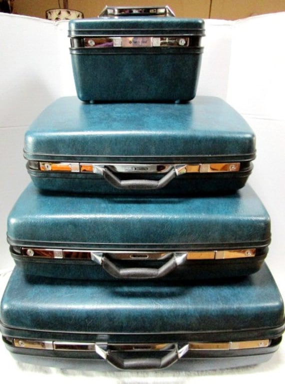 Vintage Luggage Set Samsonite 4 Piece Profile II by junquegypsy