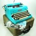 PROFESSIONALLY SERVICED Turquoise Blue Royal Quiet De Luxe Typewriter w/ Case, Owners Manual, New Ribbon