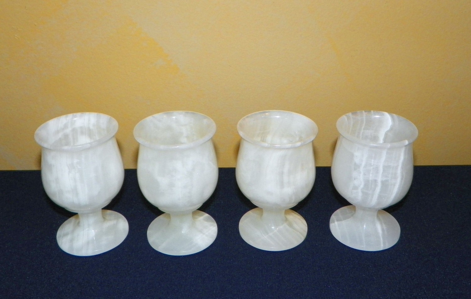 white marble glasses